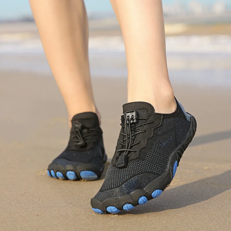 Five-Finger Mesh Lace-Up Water Shoes