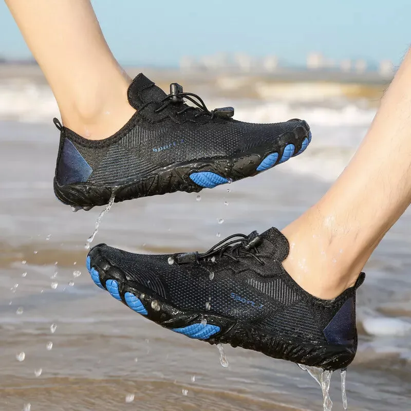 Five-Finger Mesh Lace-Up Water Shoes