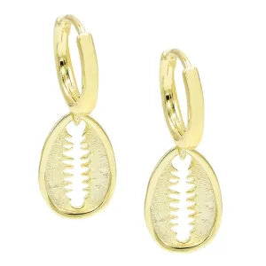 Flat Shell Huggie Earring