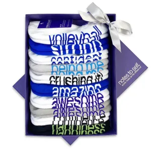 For one who loves volleyball and life - 10 pairs of socks in keepsake box