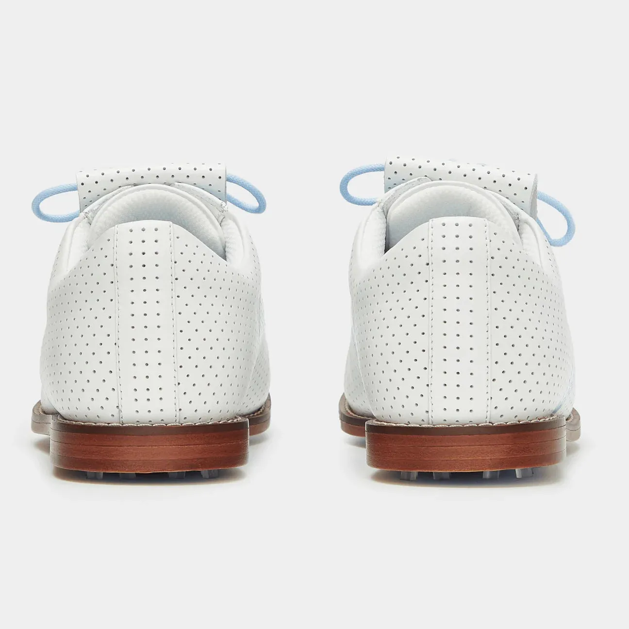 G/FORE WOMENS GALLIVANTER PERFORATED LEATHER KILTIE GOLF SHOE - SNOW