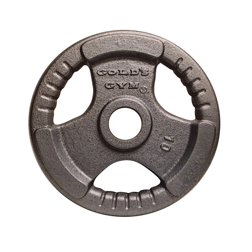 Golds Gym 10kg Tri-Gip Olympic Weight Plate