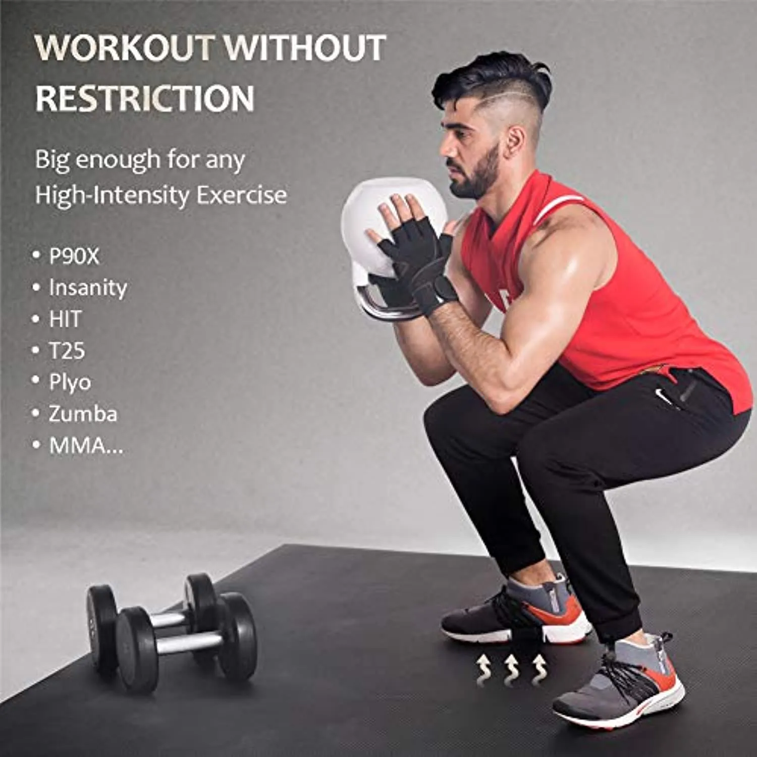 GXMMAT Extra Large Exercise Mat 10'x6'x7mm, Ultra Durable Workout Mats for Home Gym Flooring, Shoe-Friendly Non-Slip Cardio Mat for MMA, Plyo, Jump, All-Purpose Fitness