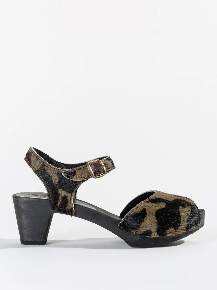 hair calf clog
