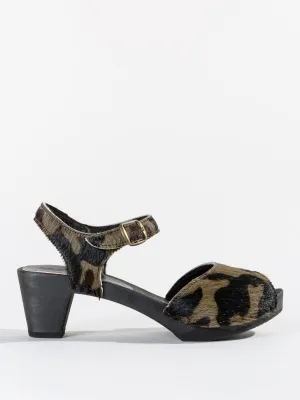 hair calf clog