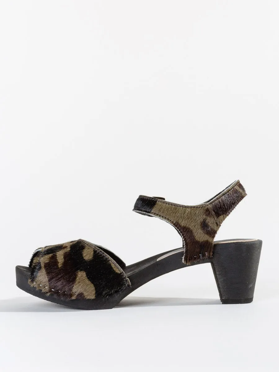 hair calf clog