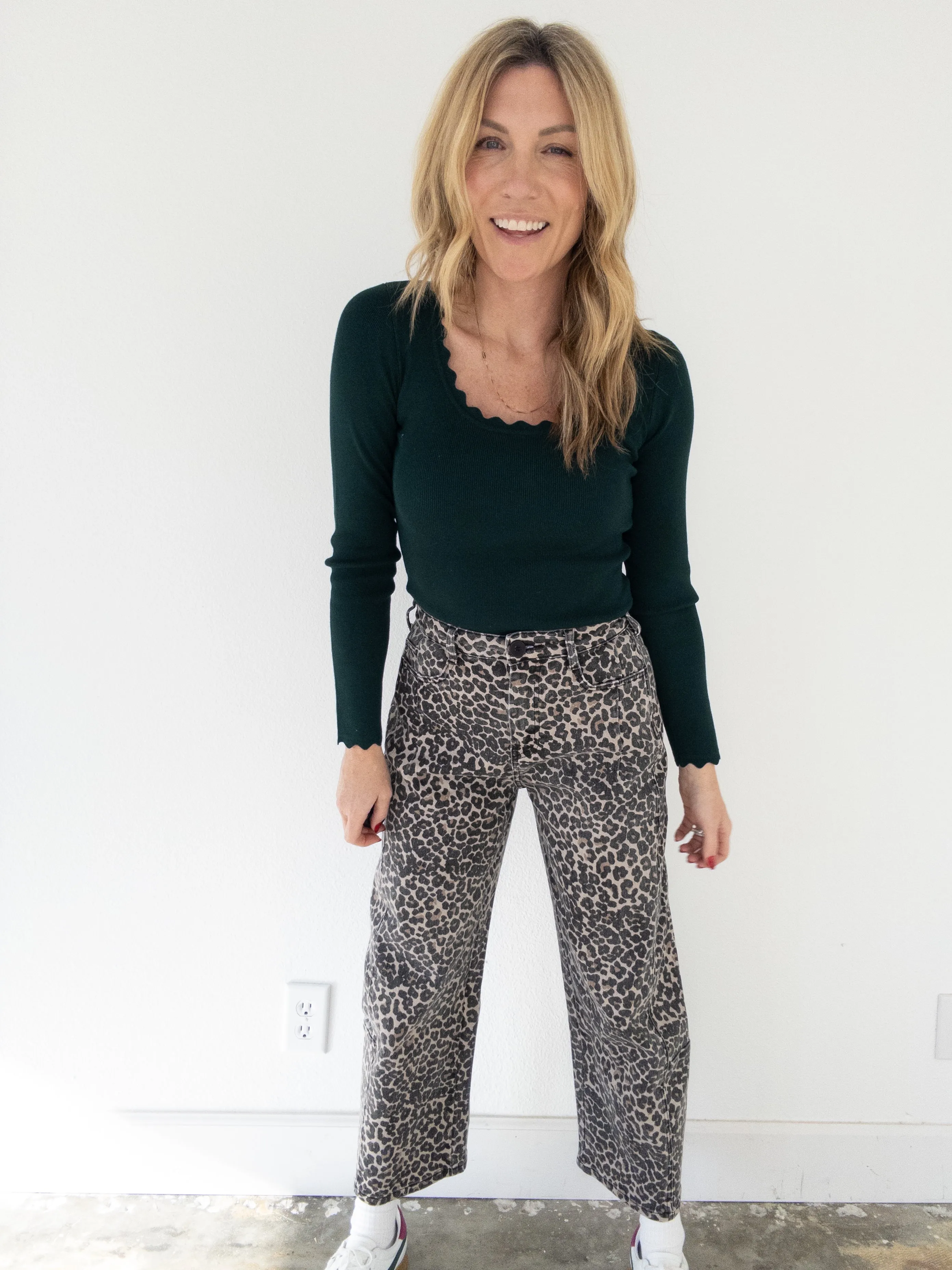 Here To Stay Leopard Barrel Pant