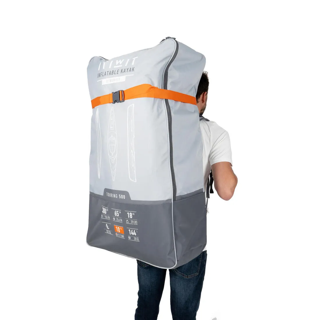 High-pressure touring inflatable kayak Strenfit dropstitch 1 place - X500