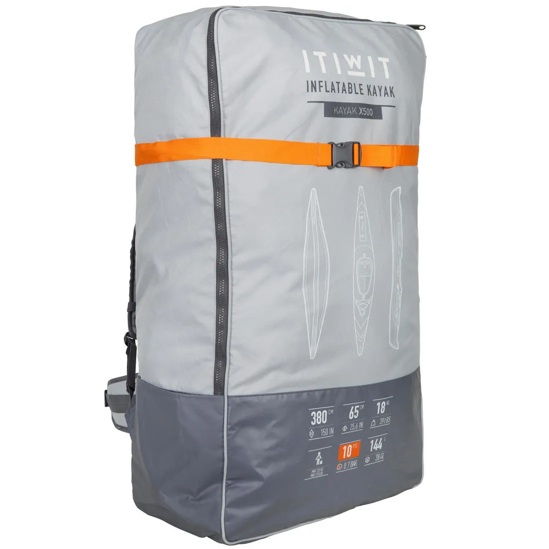 High-pressure touring inflatable kayak Strenfit dropstitch 1 place - X500