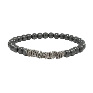 High Strung Studios - Bracelet - Stretch Rock (Hematite) #BRSRHE
