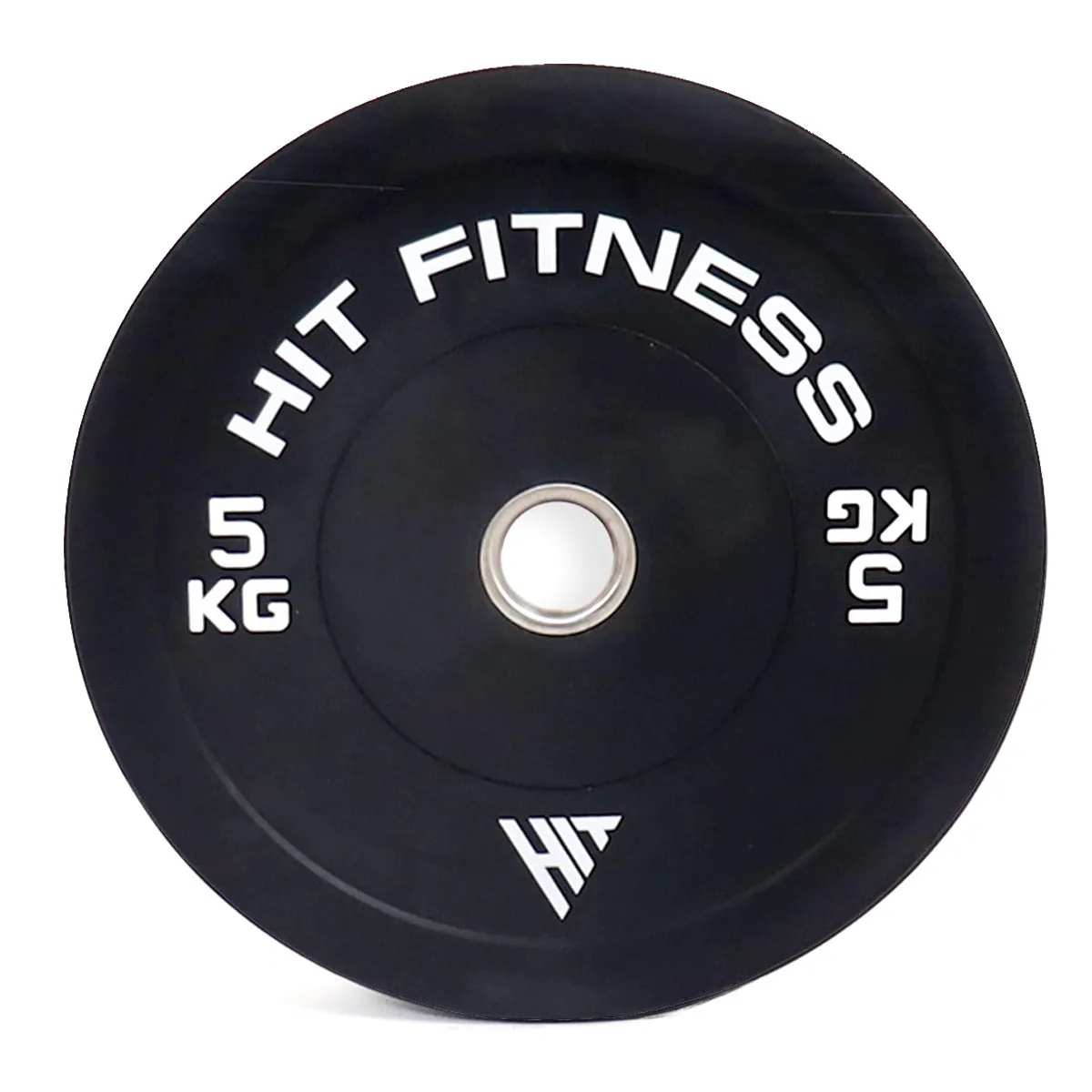Hit Fitness 5kg Commercial Black Rubber Bumper Plate
