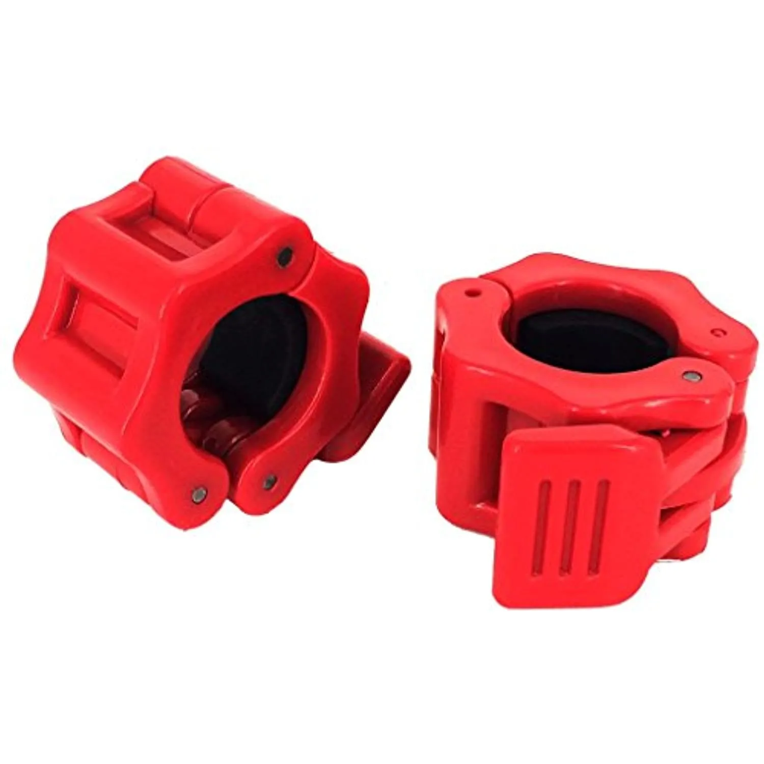 IADUMO 1 Inch Safety Barbell Clamps, Standard Bar Collars Quick Release Pair of Locking Weight Plates Clips for Weightlifting Workout Fitness