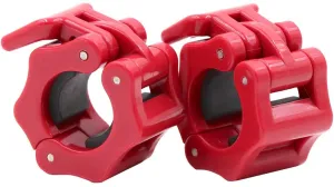 IADUMO 1 Inch Safety Barbell Clamps, Standard Bar Collars Quick Release Pair of Locking Weight Plates Clips for Weightlifting Workout Fitness