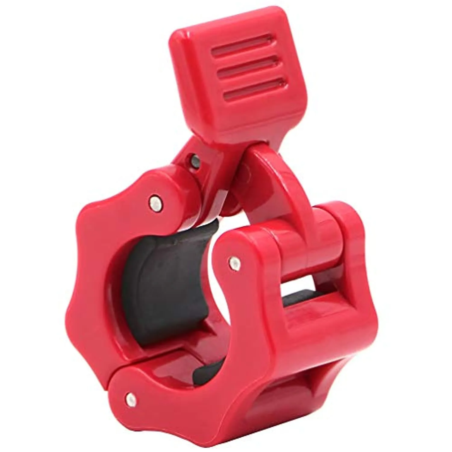 IADUMO 1 Inch Safety Barbell Clamps, Standard Bar Collars Quick Release Pair of Locking Weight Plates Clips for Weightlifting Workout Fitness