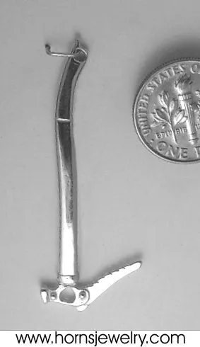 Ice Tool  Ice Ax Pendant - Sterling Silver - Rock Climbing Jewelry