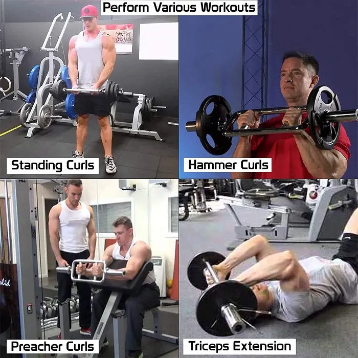 Imported Olympic Box Rod Biceps and Triceps Bar Gym Machine Accessories (35")