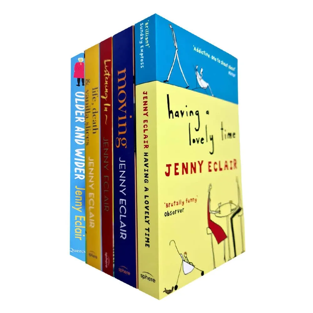 Jenny Eclair Collection 5 Books Set (Having A Lovely Time, Older and Wider) NEW