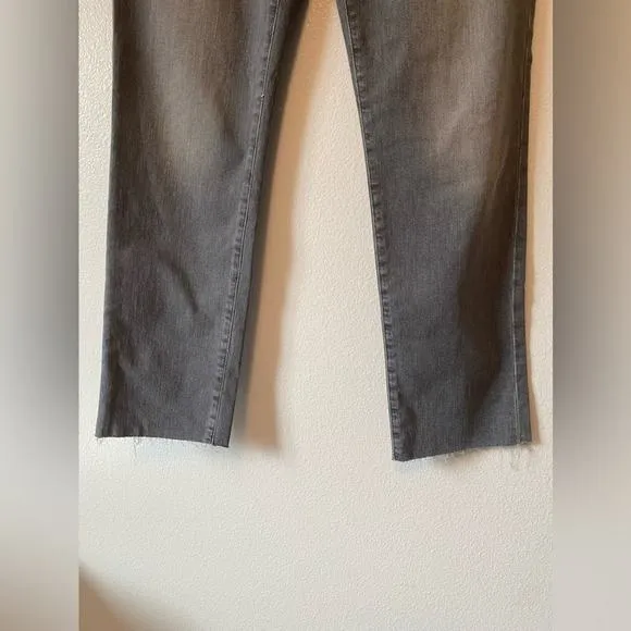 JOE'S NWT Flawless Lara Mid Rise Straight Ankle Gray Raw Hem Y2K Denim Jeans 29