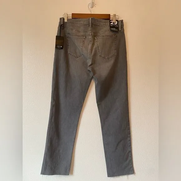 JOE'S NWT Flawless Lara Mid Rise Straight Ankle Gray Raw Hem Y2K Denim Jeans 29