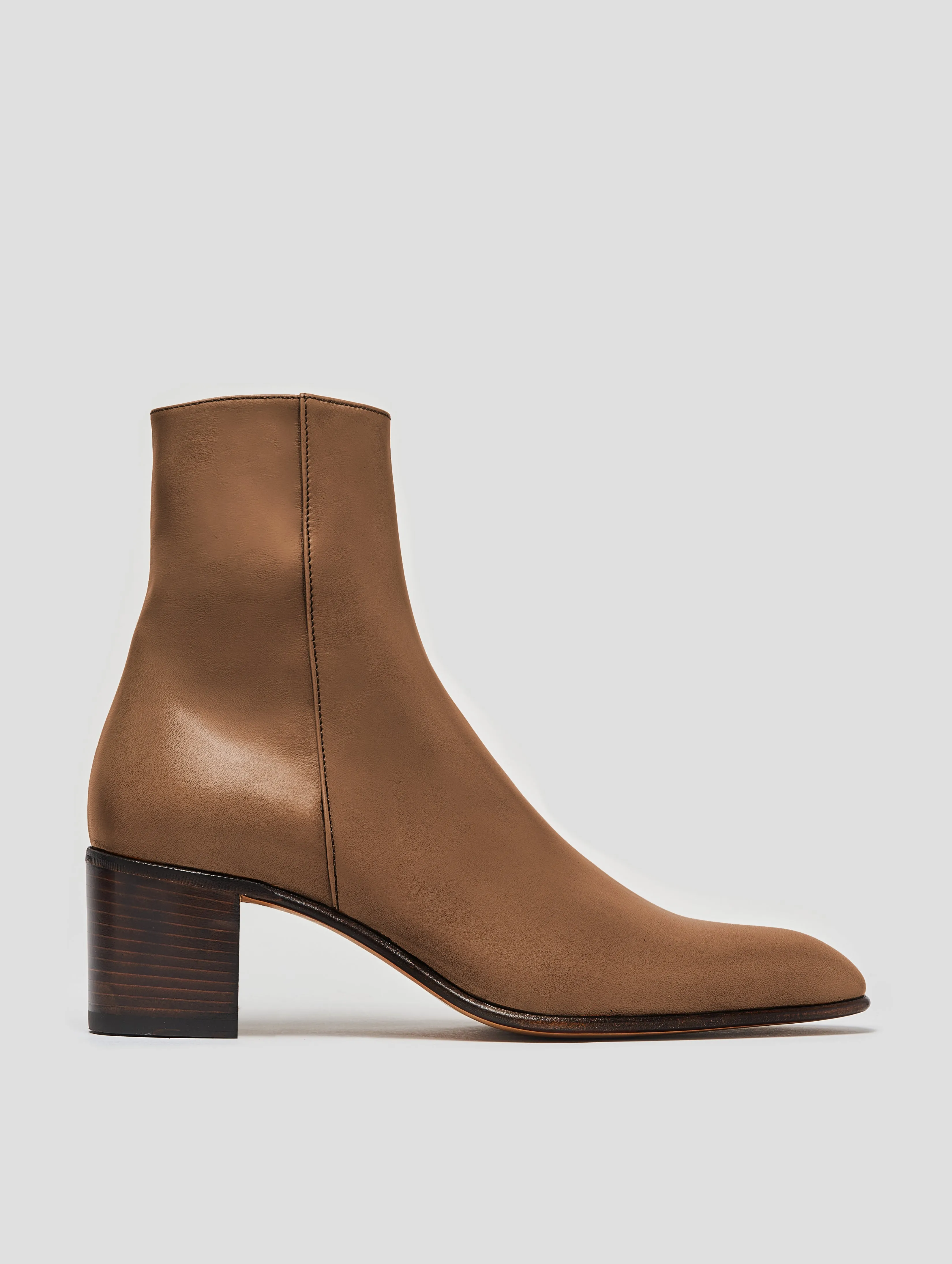 JUAN 60MM ANKLE BOOT IN BROWN CALFSKIN - Woman