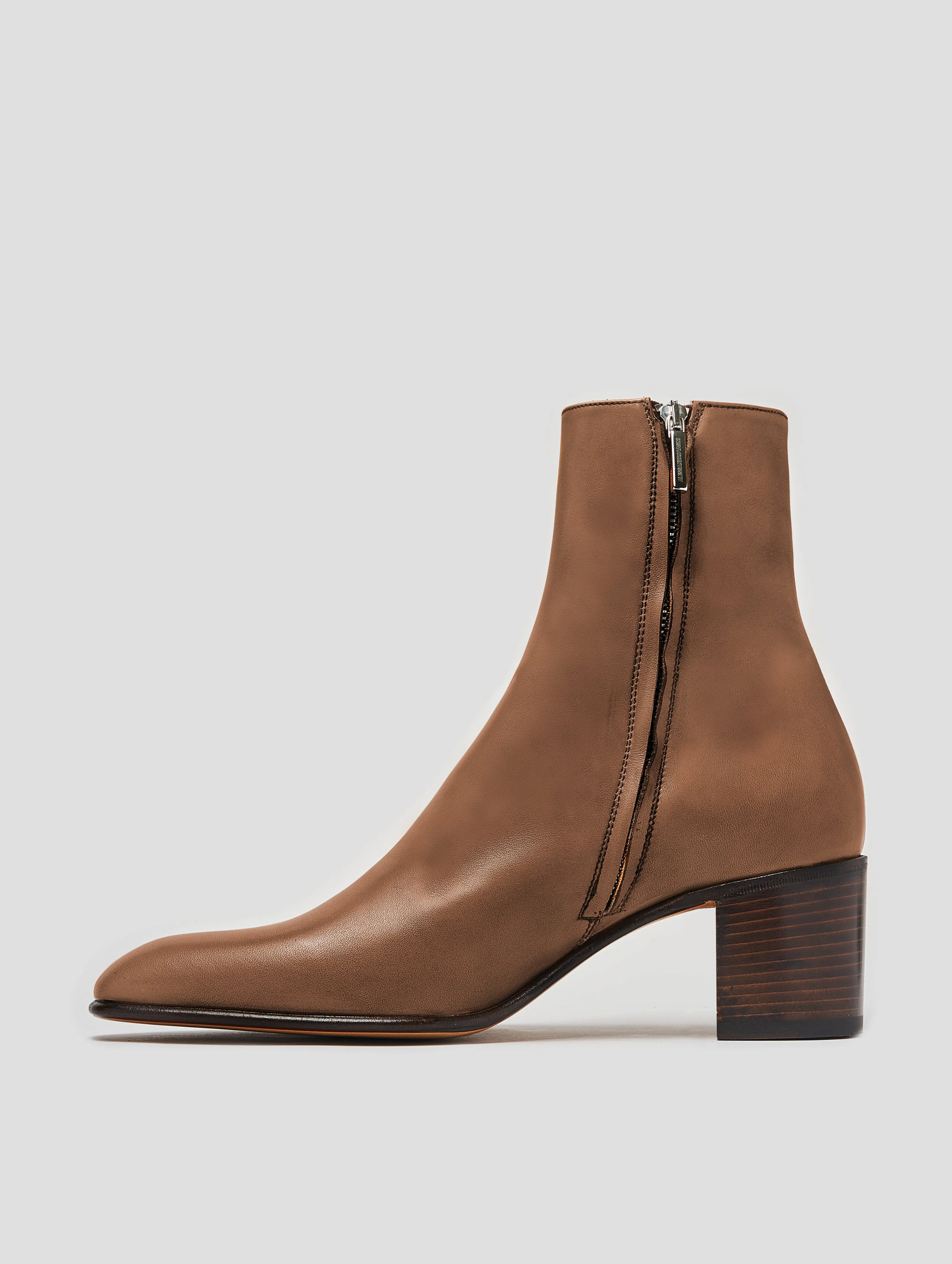 JUAN 60MM ANKLE BOOT IN BROWN CALFSKIN - Woman