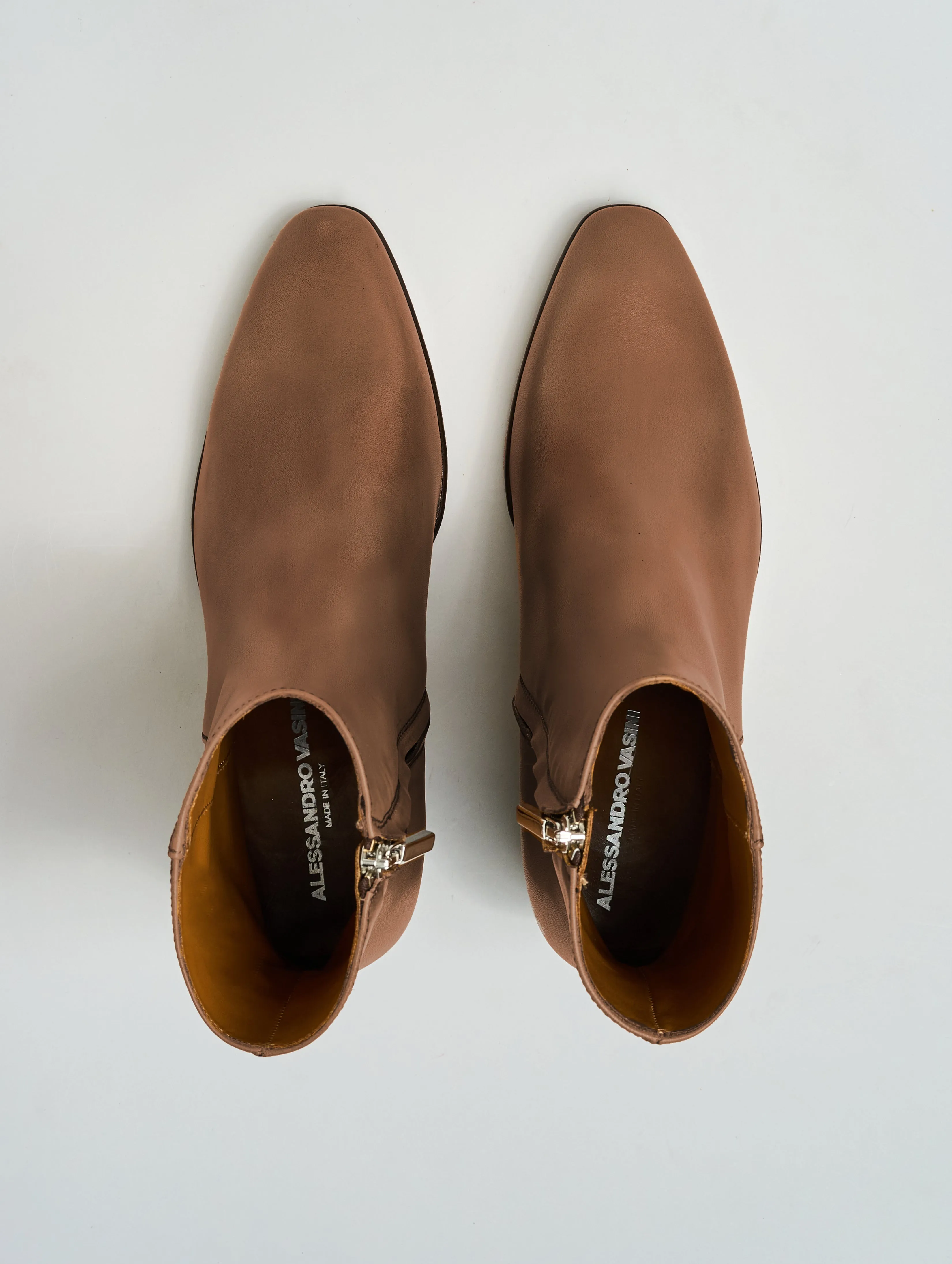 JUAN 60MM ANKLE BOOT IN BROWN CALFSKIN - Woman