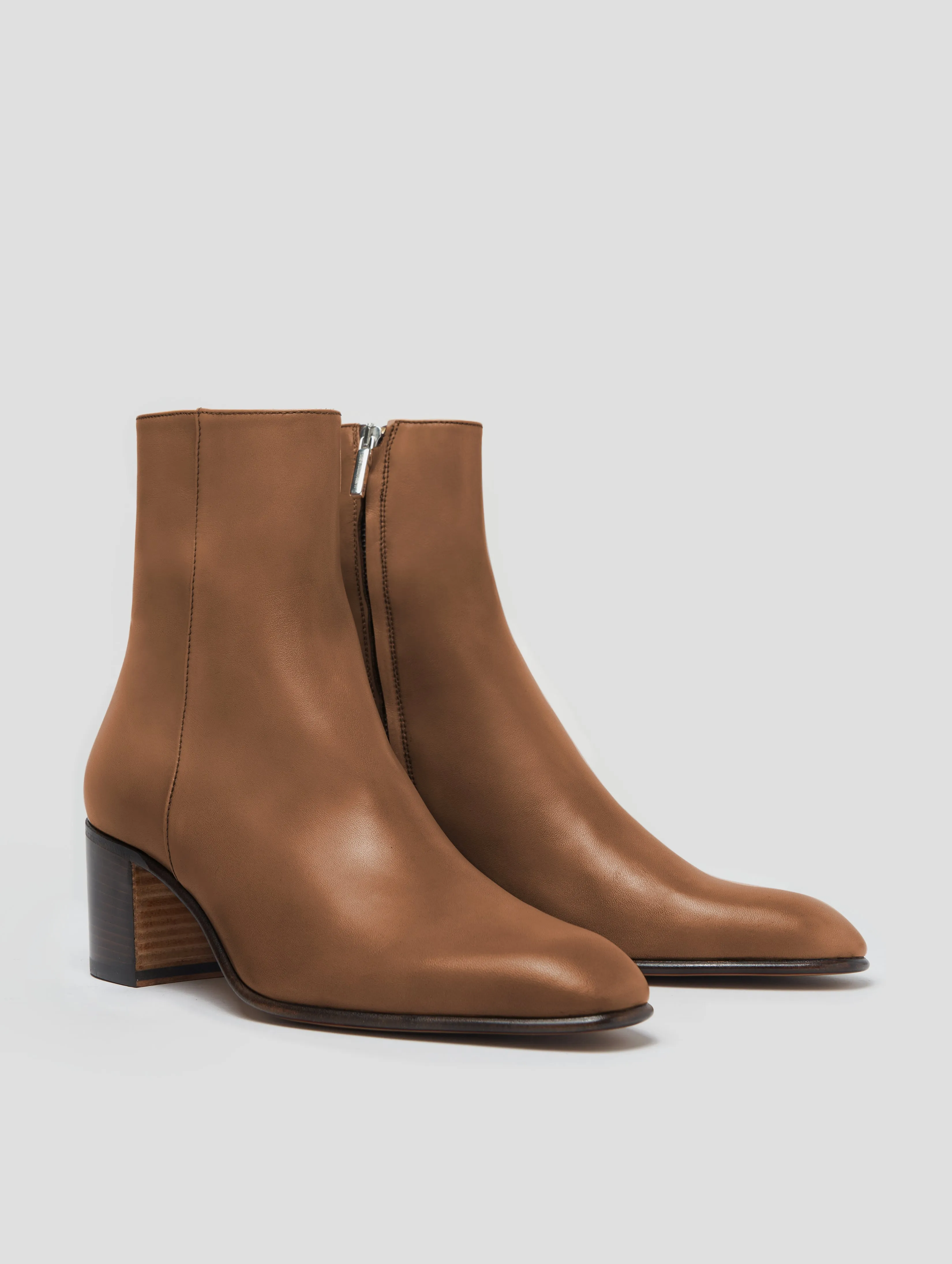 JUAN 60MM ANKLE BOOT IN BROWN CALFSKIN - Woman