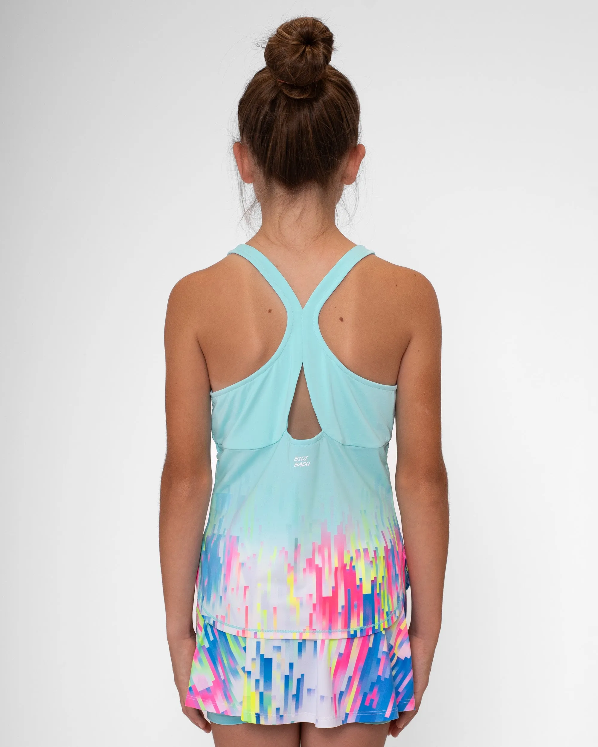 Junior Printed Tank Aqua - Melbourne