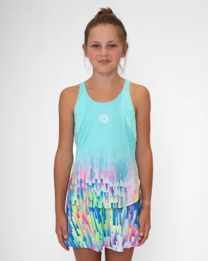Junior Printed Tank Aqua - Melbourne