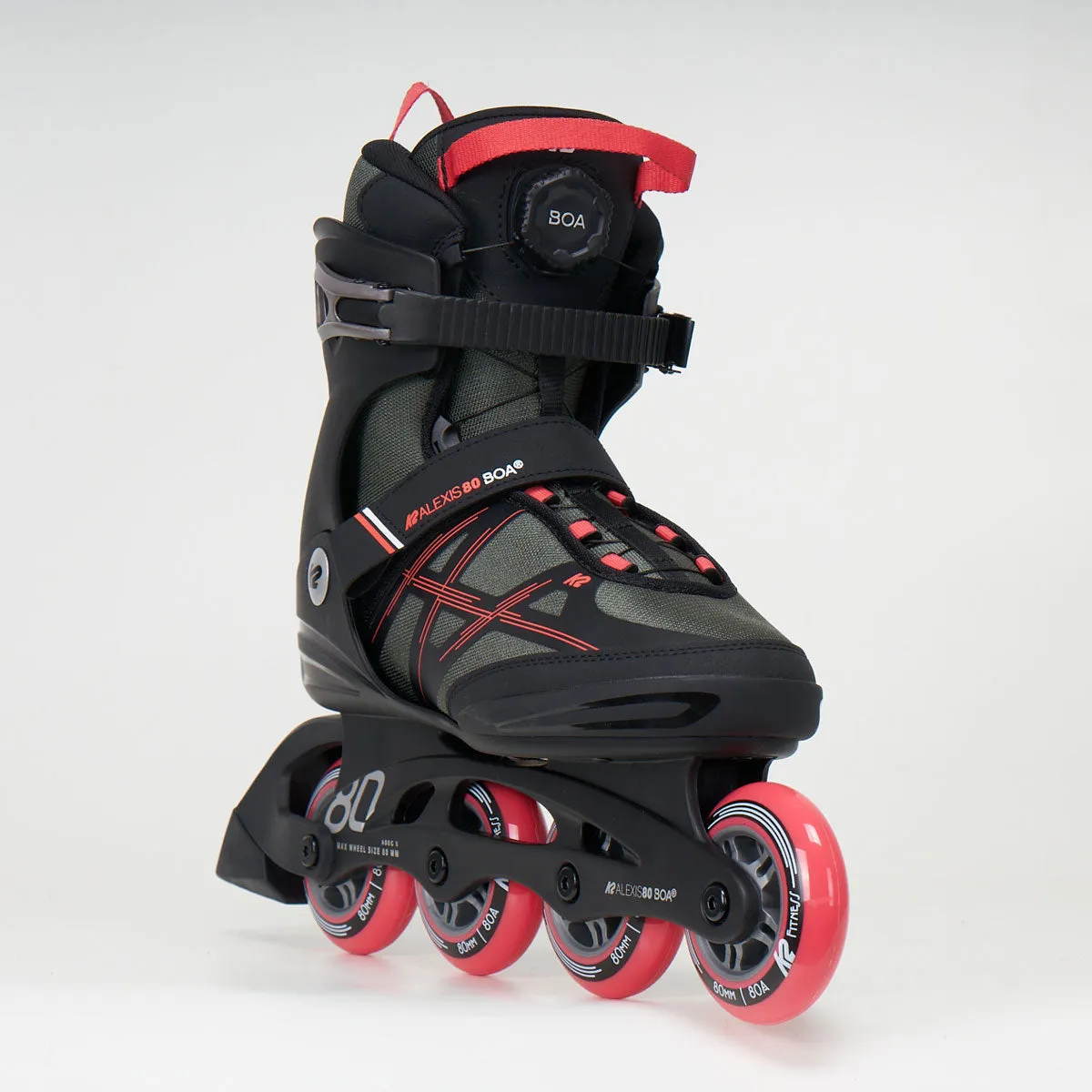 K2 Alexis 80 Boa Woman's Inline Skates - Black / pink