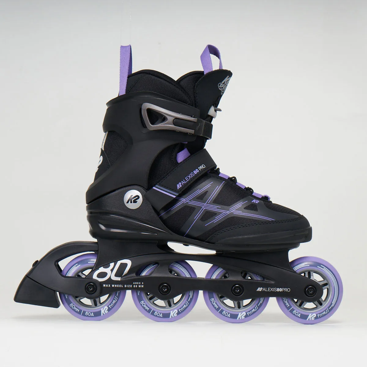 K2 Alexis 80 Pro Woman's Inline Skates - Black / Lavender