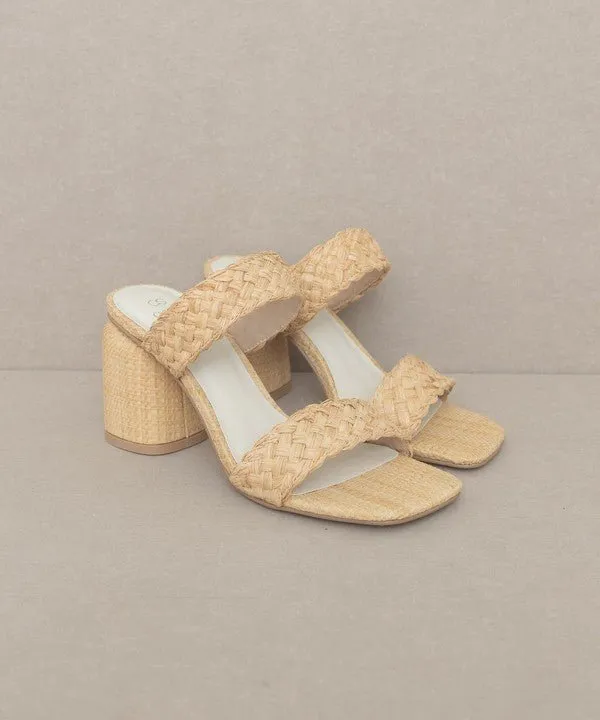 Kayla - Raffia Sandal Heel
