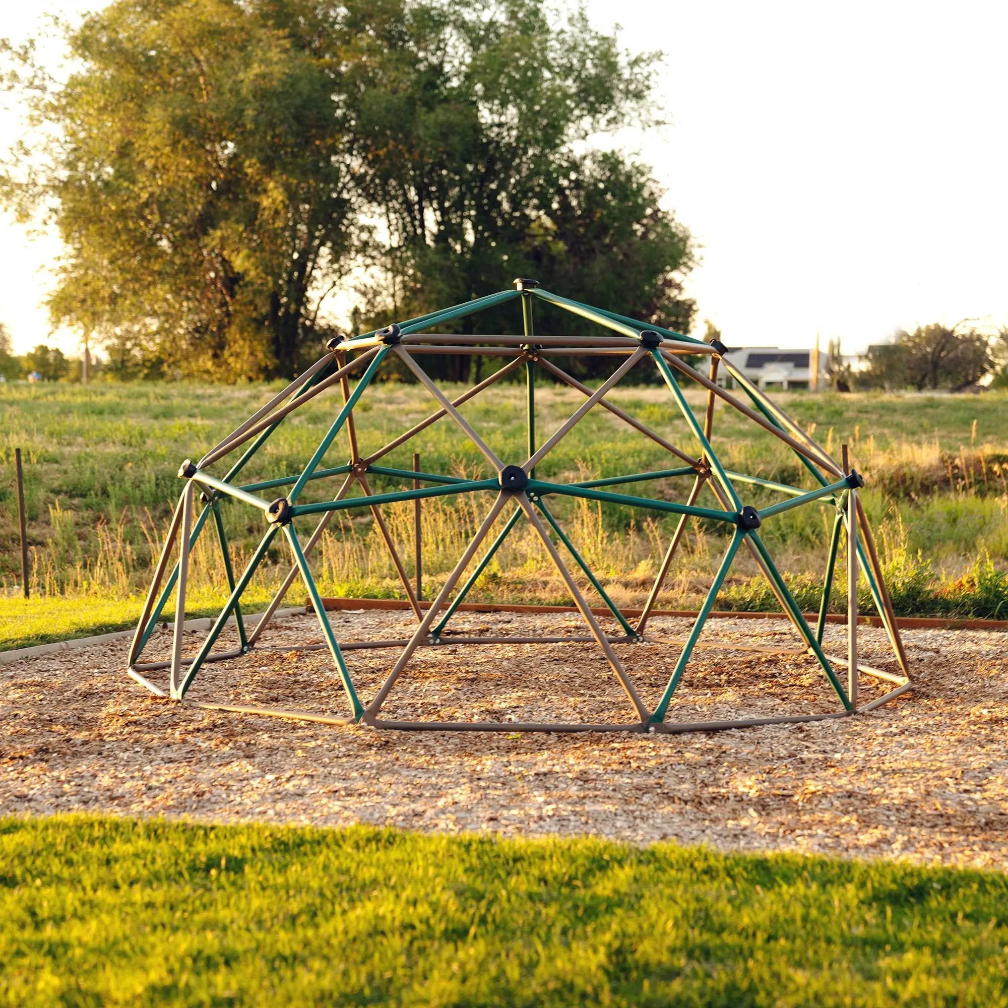Lifetime Kid's Outdoor 5 ft. H x 10 ft. W Dome Climber w/Canopy, Green and Brown (90612) - display_model