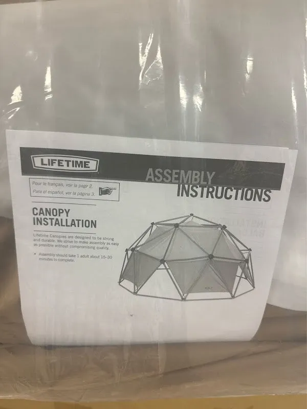 Lifetime Kid's Outdoor 5 ft. H x 10 ft. W Dome Climber w/Canopy, Green and Brown (90612) - display_model