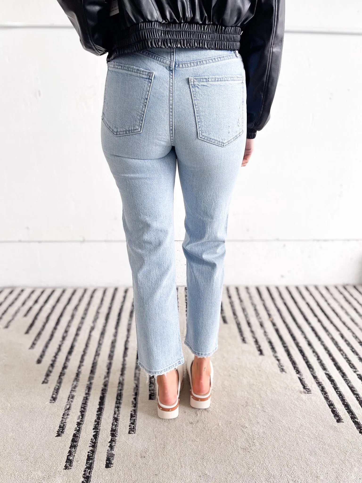 Lorelei High Rise Light Wash Straight Jeans