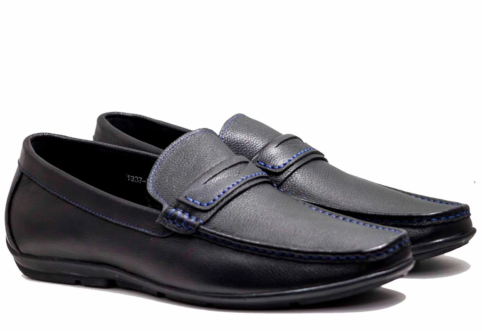 Mario Samello Mens 1337 F11 Black Rubber Dress Shoes