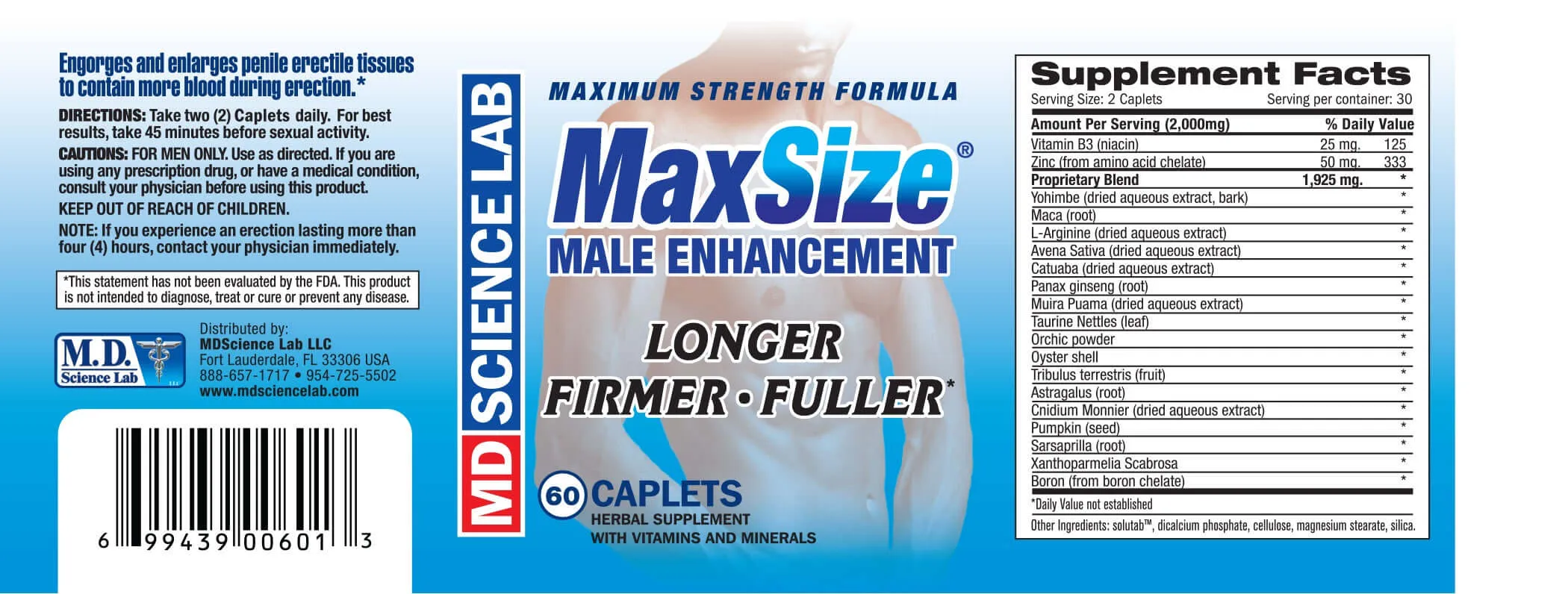 Max Size 60-Piece Male Enhancement Supplement