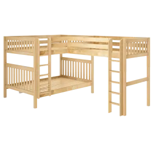 Maxtrix High Corner Loft Bunk Bed - Queen over Queen   Twin XL