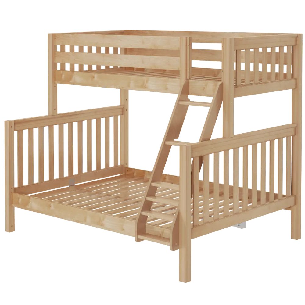 Maxtrix High Twin XL Over Queen Bunk Bed with Ladder