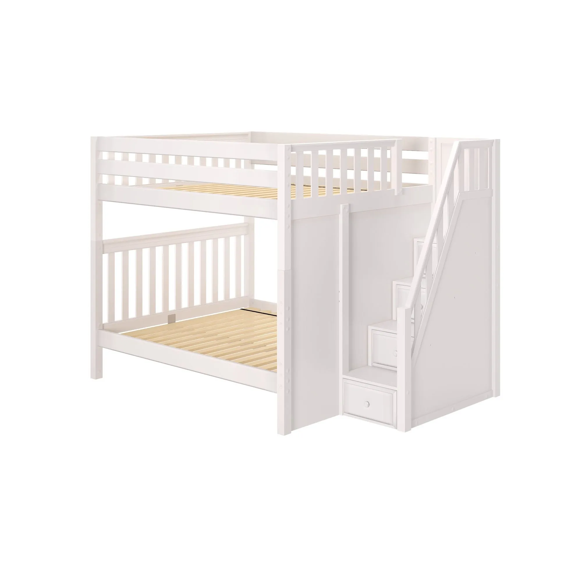 Maxtrix Queen High Bunk Bed with Stairs