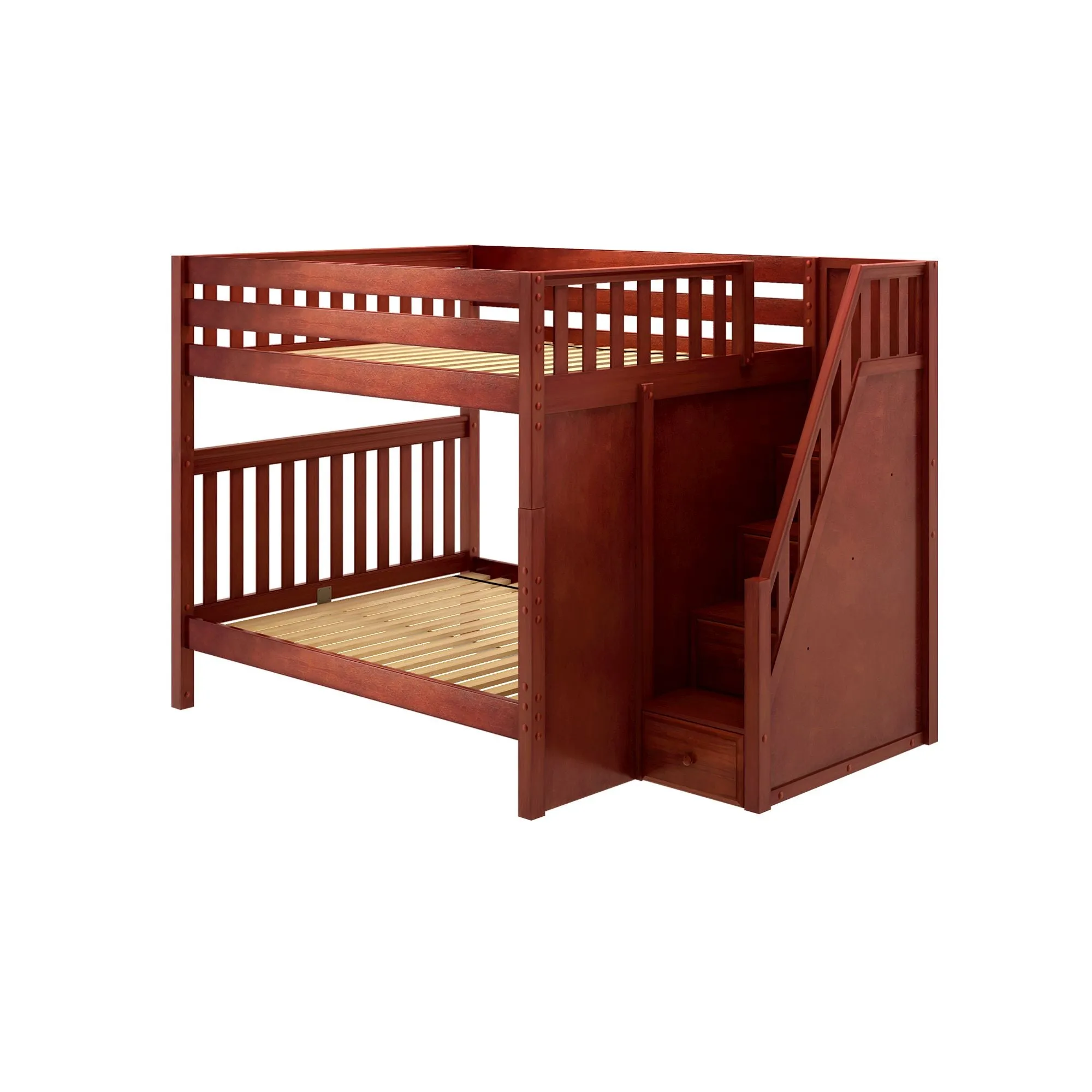 Maxtrix Queen High Bunk Bed with Stairs