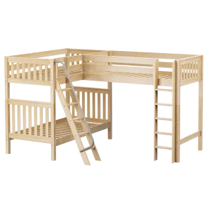 Maxtrix Twin High Corner Loft Bunk Bed