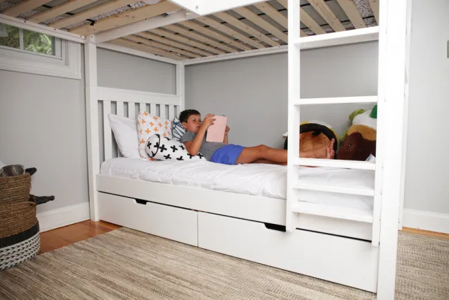 Maxtrix Twin XL High Corner Loft Bunk Bed