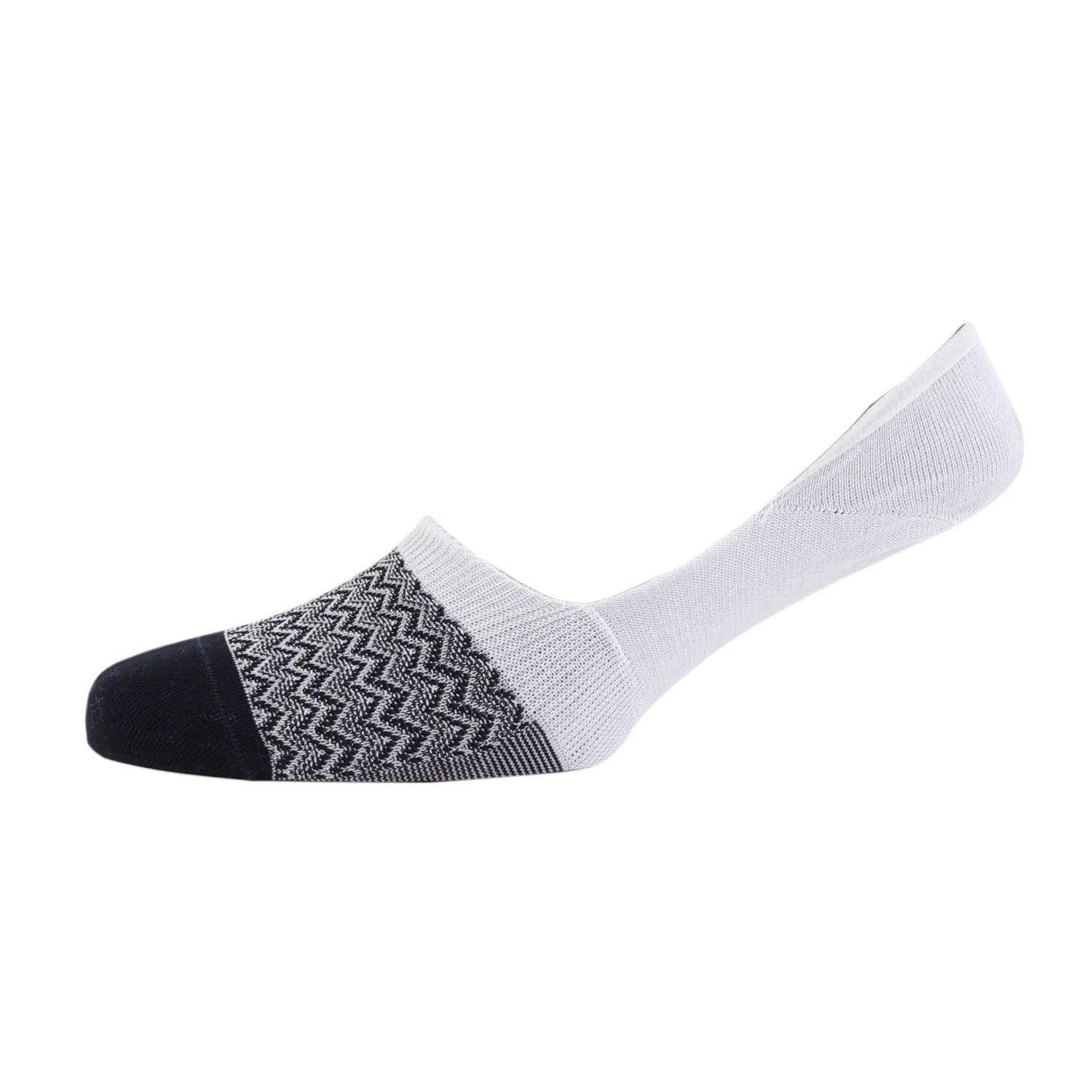 Men's Chevron Mercerised Cotton Invisible Socks