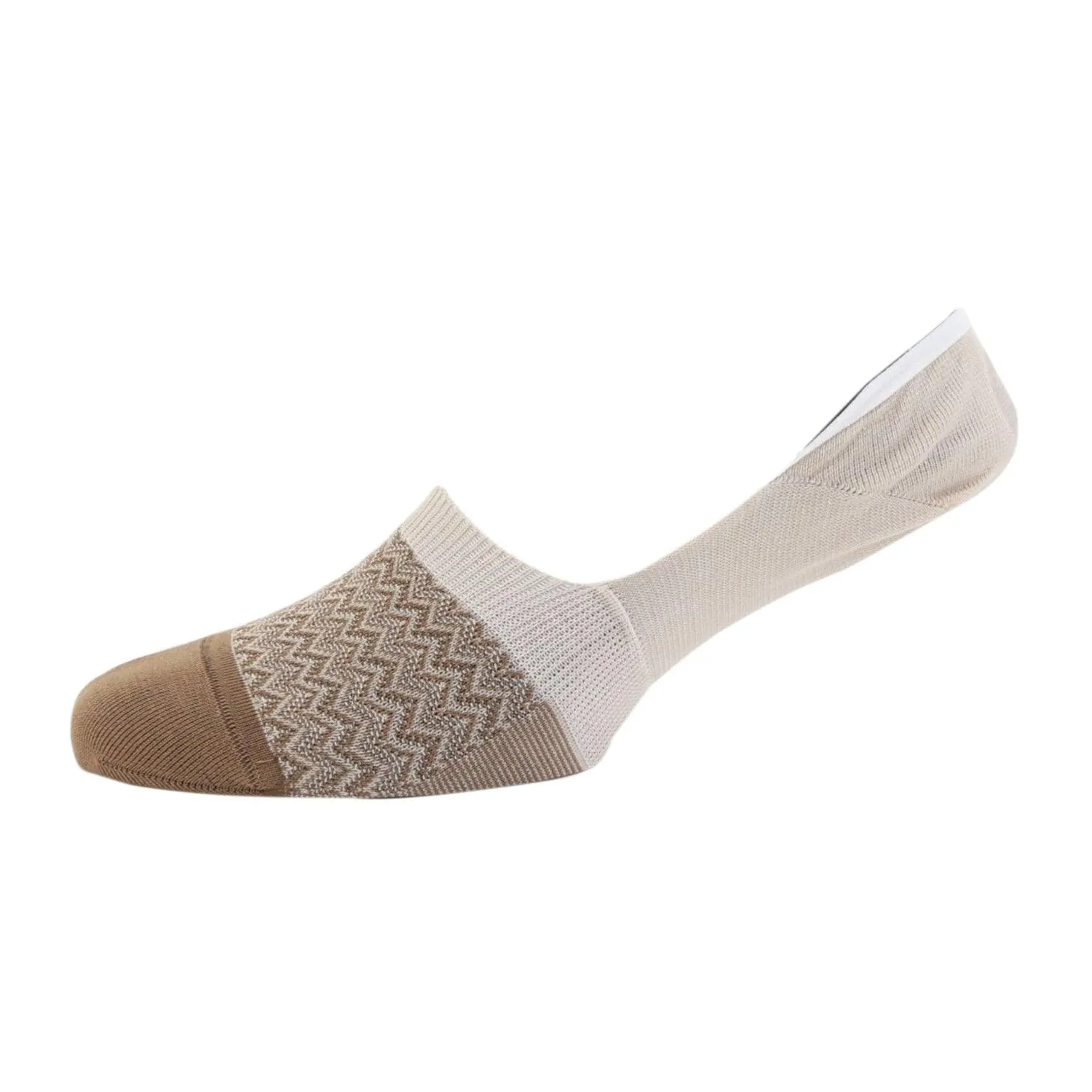 Men's Chevron Mercerised Cotton Invisible Socks