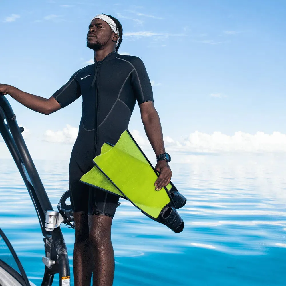 Mens Wetsuit Shorty with Front Zipper
