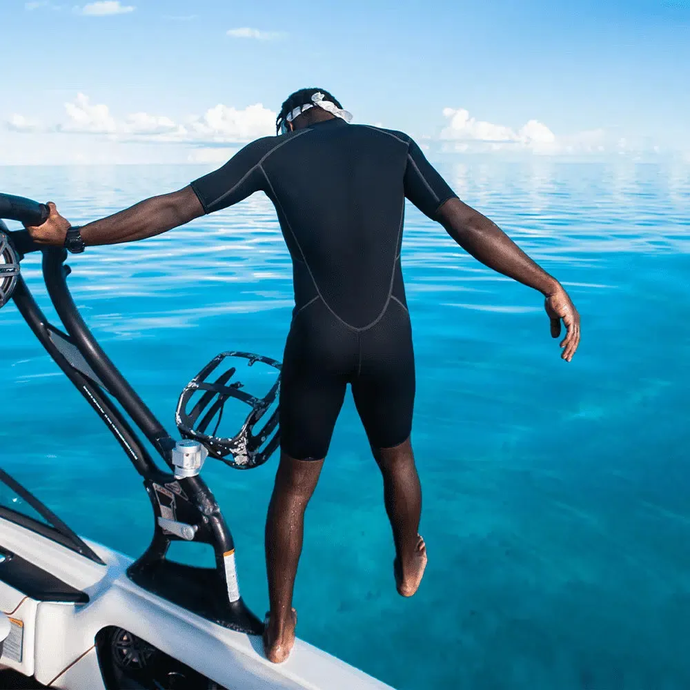 Mens Wetsuit Shorty with Front Zipper