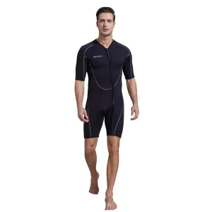 Mens Wetsuit Shorty with Front Zipper