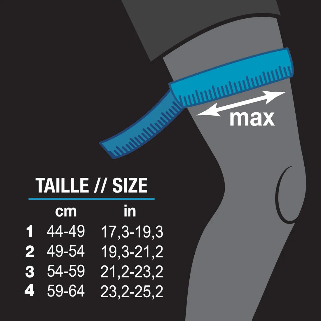 Men's/Women's Compressive Supportive Basketball Thigh Sleeve Prevent 500