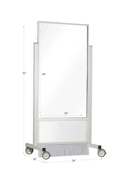 Mobile Lead Barrier - 34" Wide - Medium Tall